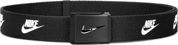 Nike Golf Futura Web Belt Reversible Logo Broekriem - Zwart