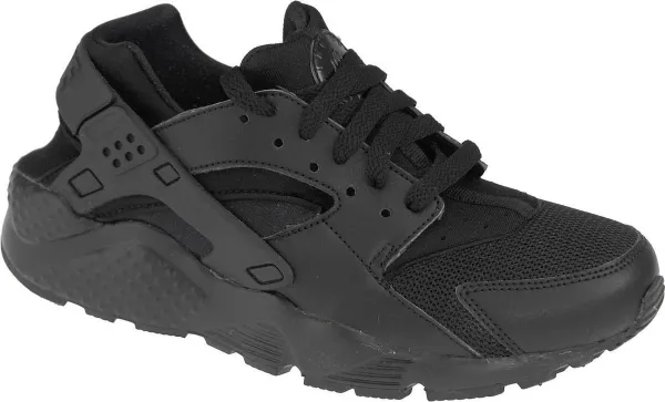 Nike Huarache Run Gs 654275-016, Vrouwen, Zwart, Sneakers