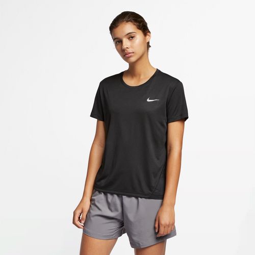 Nike Miler Hardlooptop met korte mouwen voor dames - Zwart