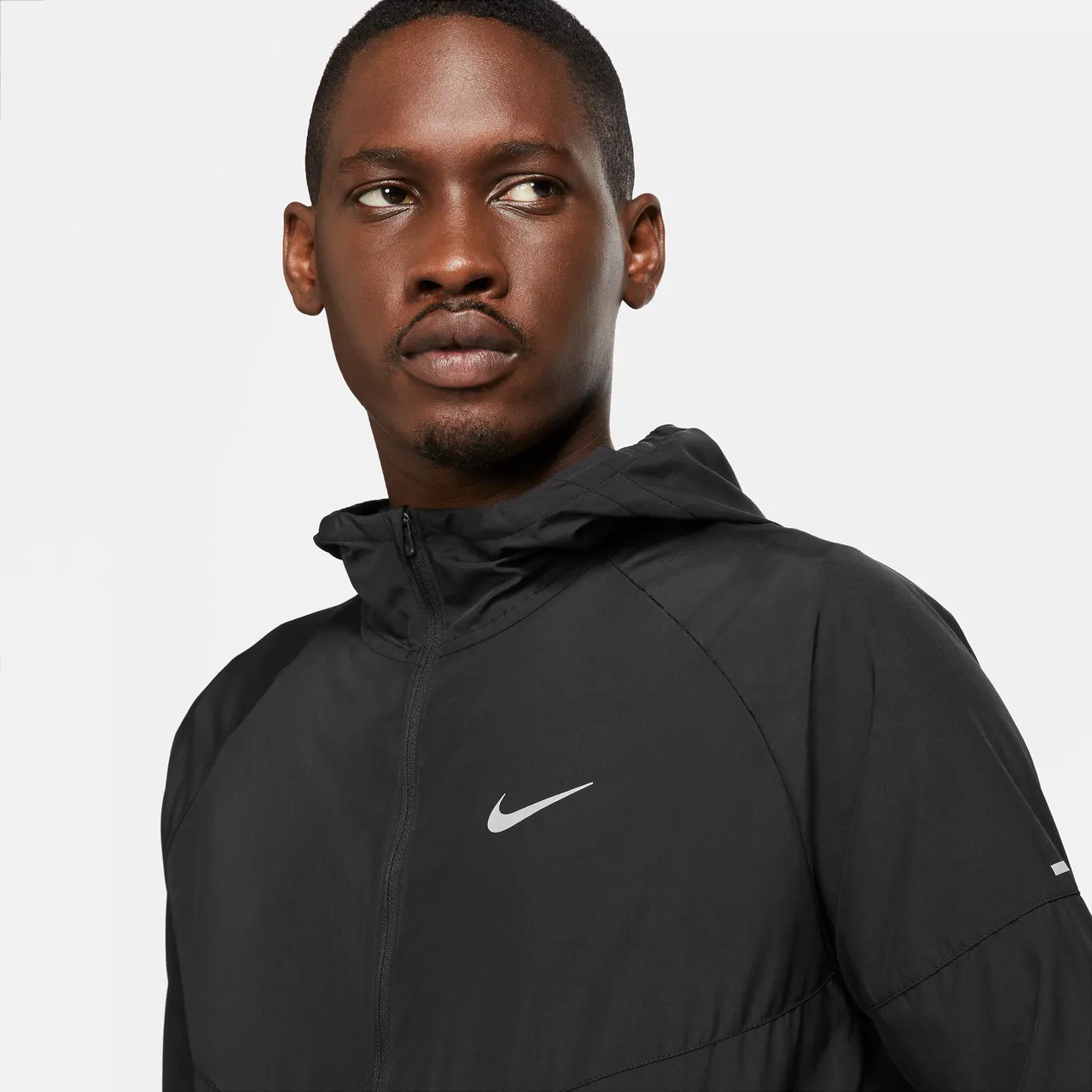 Nike Miler Repel hardloopjack voor heren - Zwart