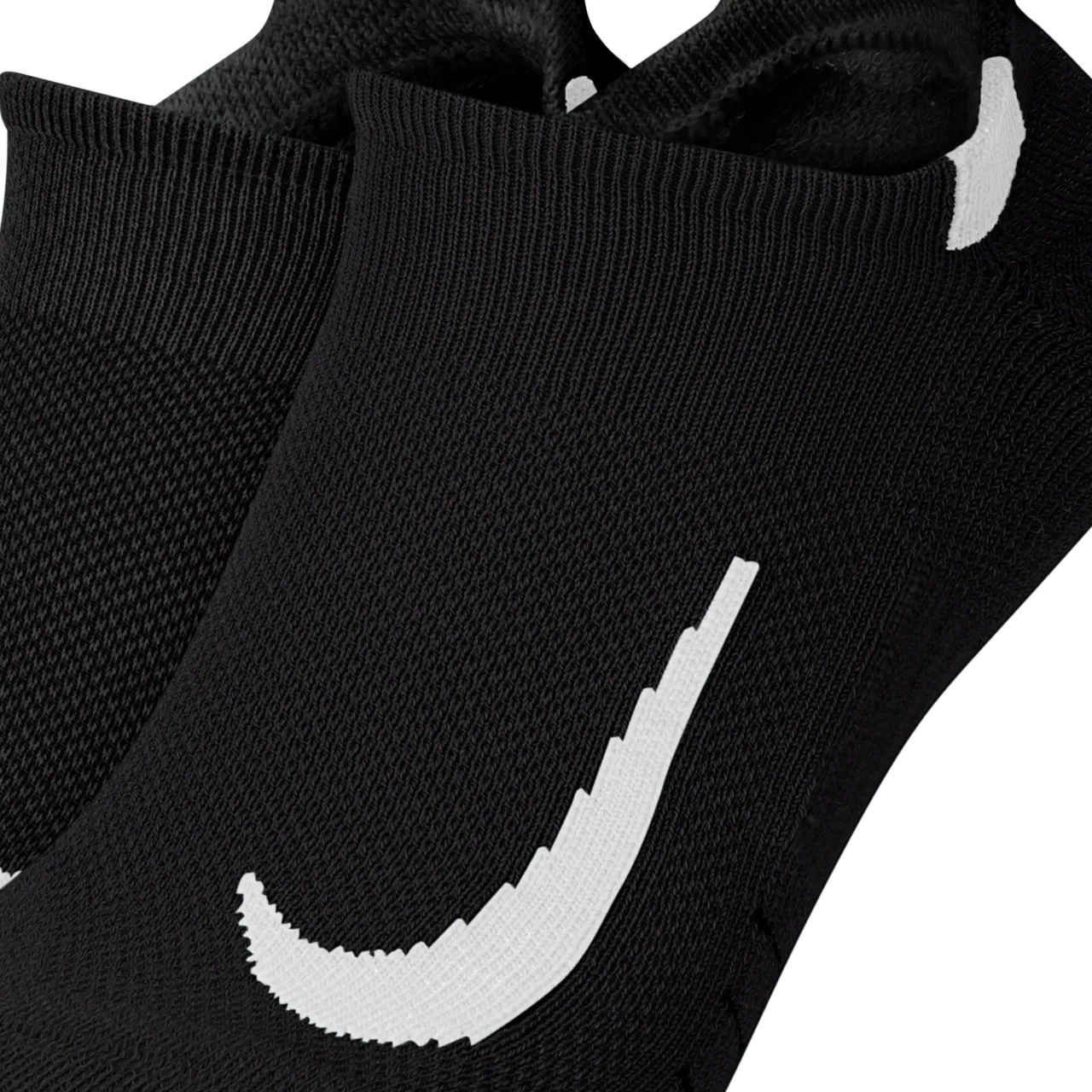 Nike Multiplier No-Show hardloopsokken (2 paar) - Zwart
