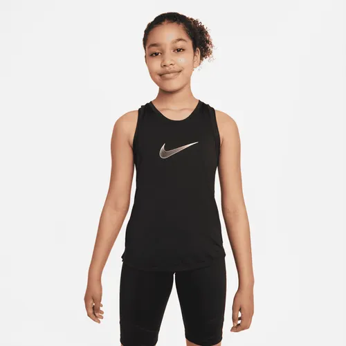 Nike One Dri-FIT trainingstanktop voor meisjes - Zwart