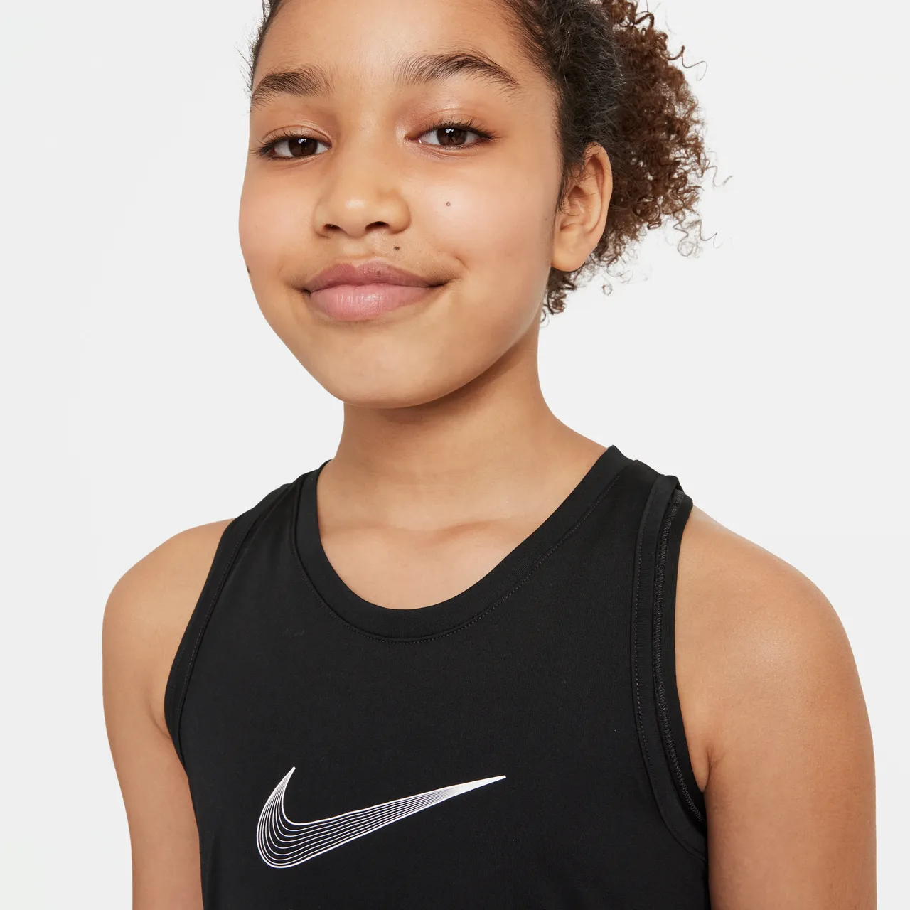 Nike One Dri-FIT trainingstanktop voor meisjes - Zwart