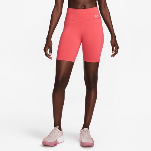 Nike One Leak Protection: Period Bikeshorts met halfhoge taille voor dames (18 cm) - Rood