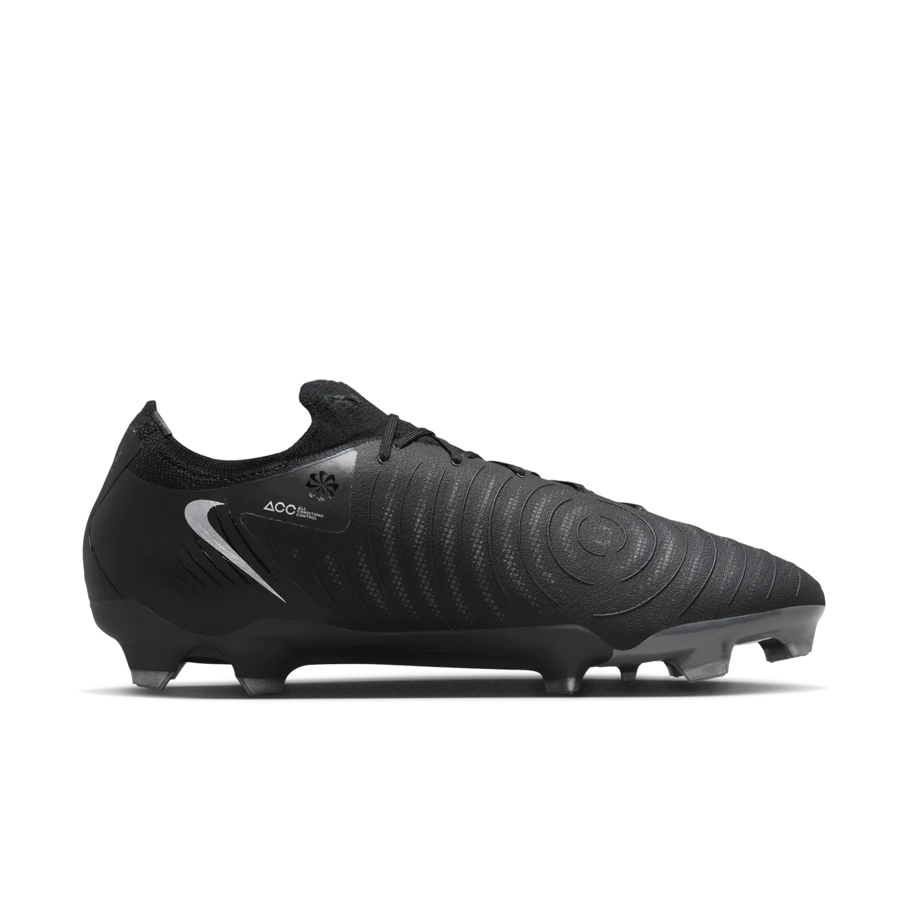 Nike Phantom GX 2 Pro low-top voetbalschoenen (stevige ondergrond) - Zwart