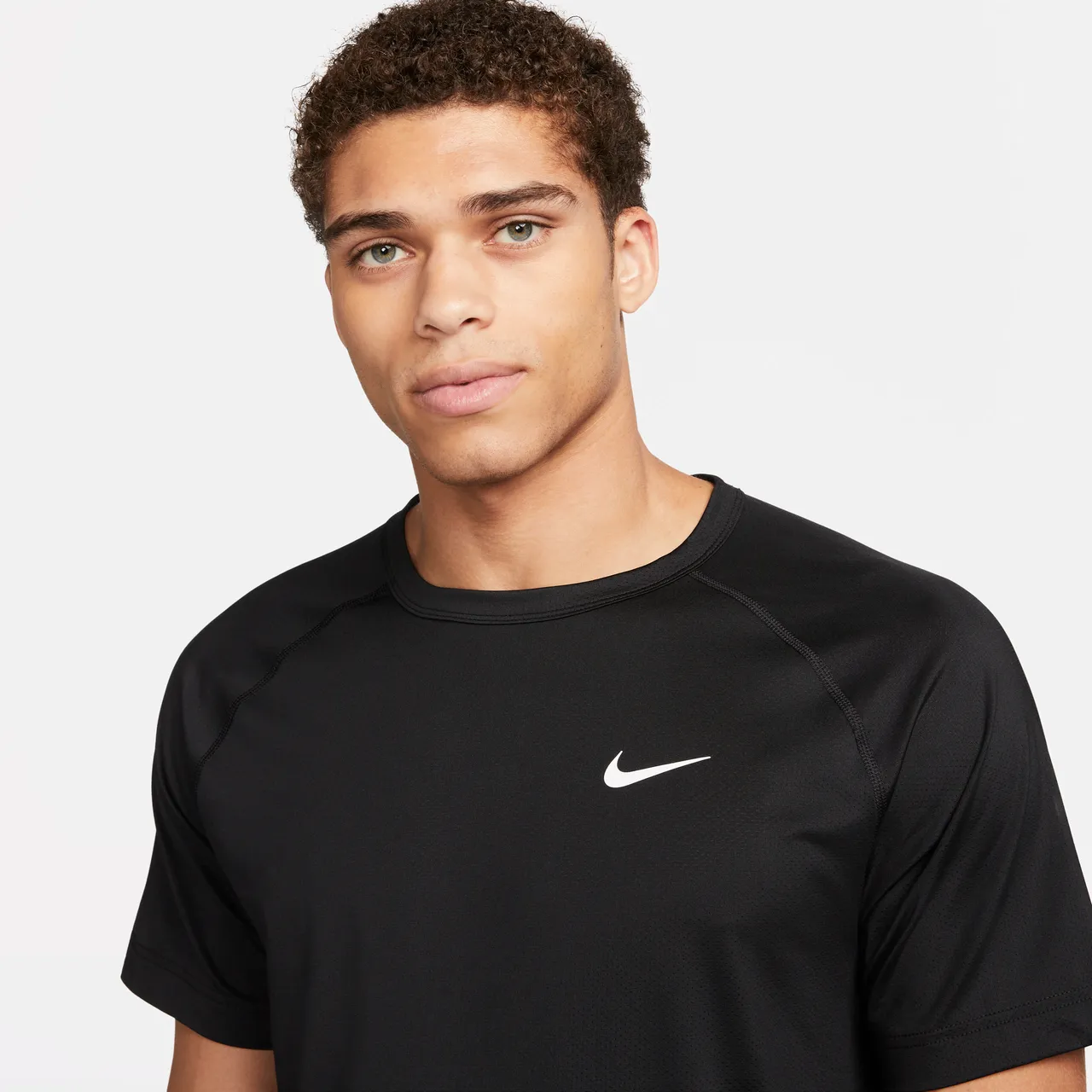 Nike Ready Dri-FIT fitnesstop met korte mouwen voor heren - Zwart