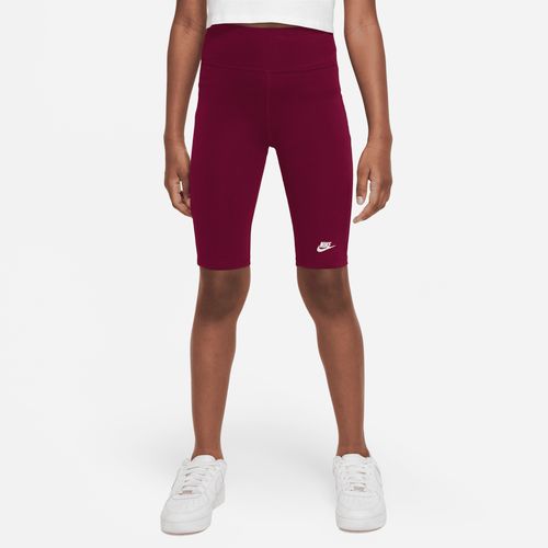 Nike Sportswear Bikeshorts met hoge taille voor meisjes (23 cm) - Rood