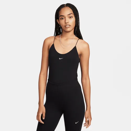 Nike Sportswear Chill Knit aansluitende cami bodysuit voor dames - Zwart