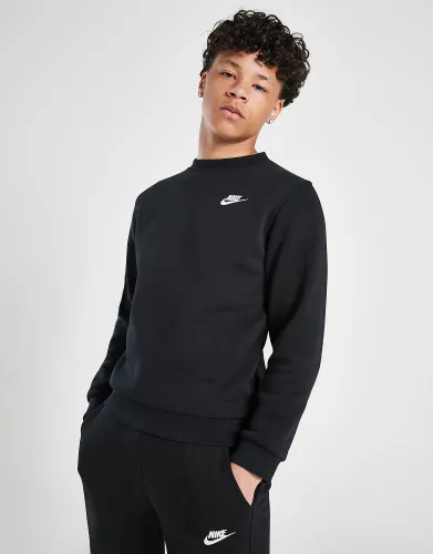Nike Sportswear Club Fleece Crew Sweatshirt Junior, Black/White