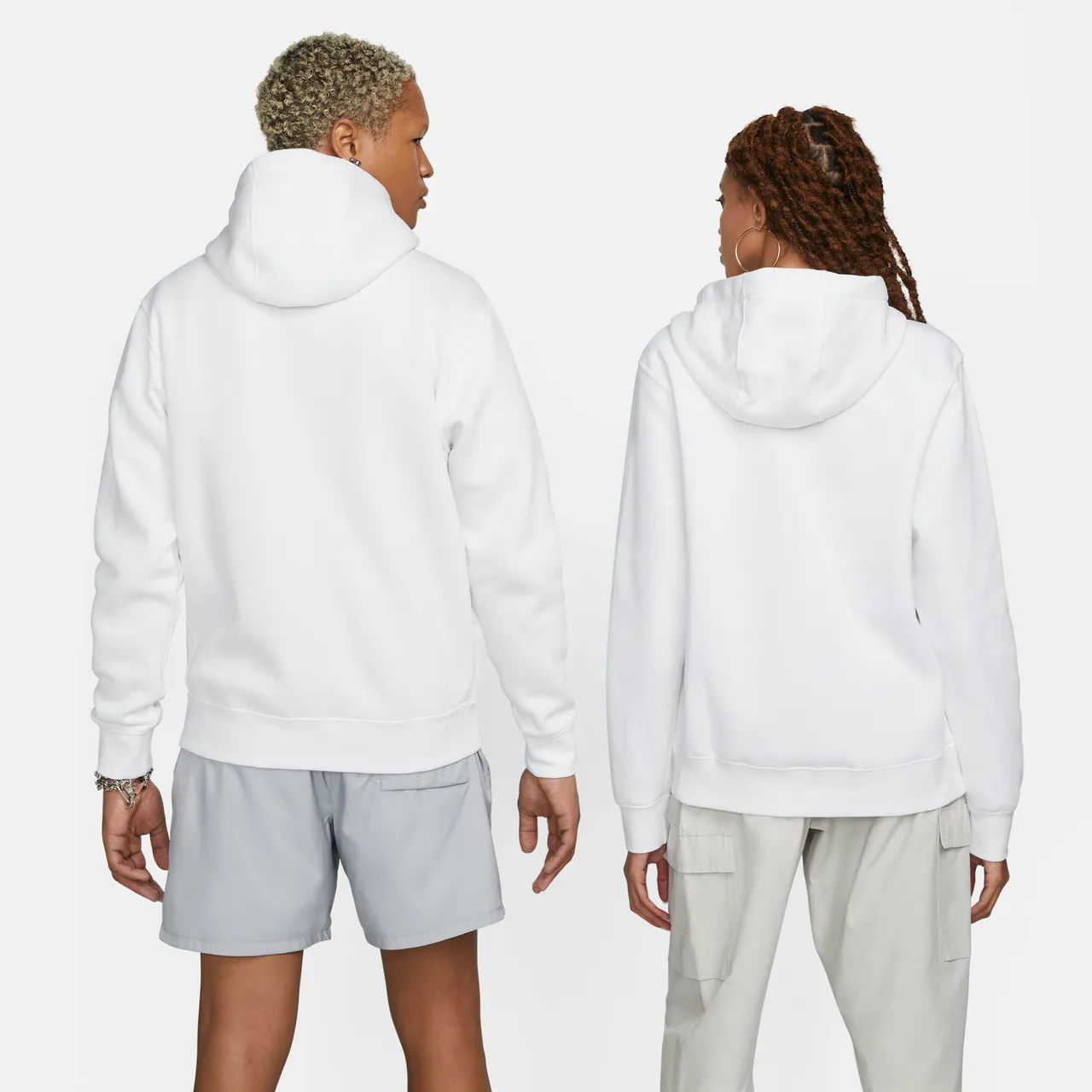 Nike Sportswear Club Fleece Hoodie met rits voor heren - Wit