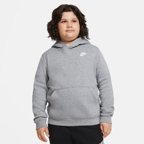Nike Sportswear Club Fleece Hoodie voor jongens (grotere maten) - Grijs