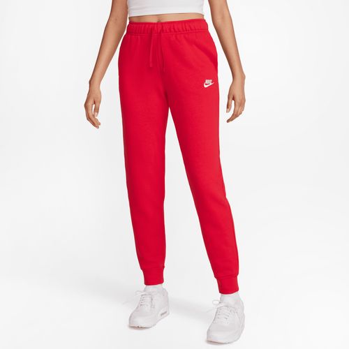 Nike Sportswear Club Fleece Joggingbroek met halfhoge taille voor dames - Rood