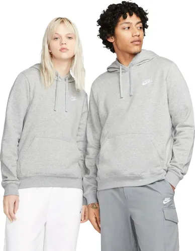 Nike sportswear club fleece pullover hoodie in de kleur grijs