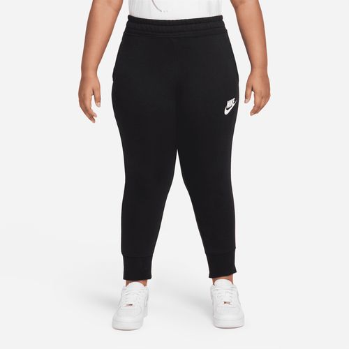 Nike Sportswear Club Nauwsluitende meisjesbroek van sweatstof (grotere maten) - Zwart