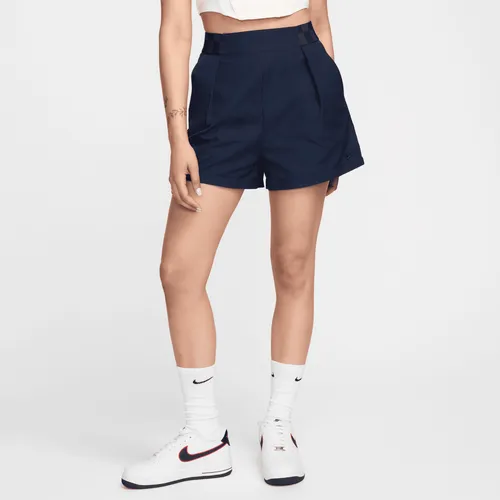 Nike Sportswear Collection damesshorts met hoge taille (8 cm) - Blauw