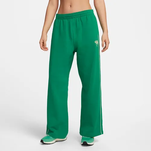 Nike Sportswear damesbroek van sweatstof met rechte pijpen - Groen