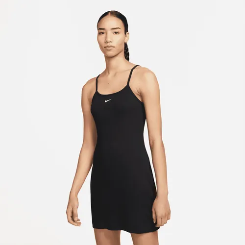 Nike Sportswear Essential Geribde jurk - Zwart