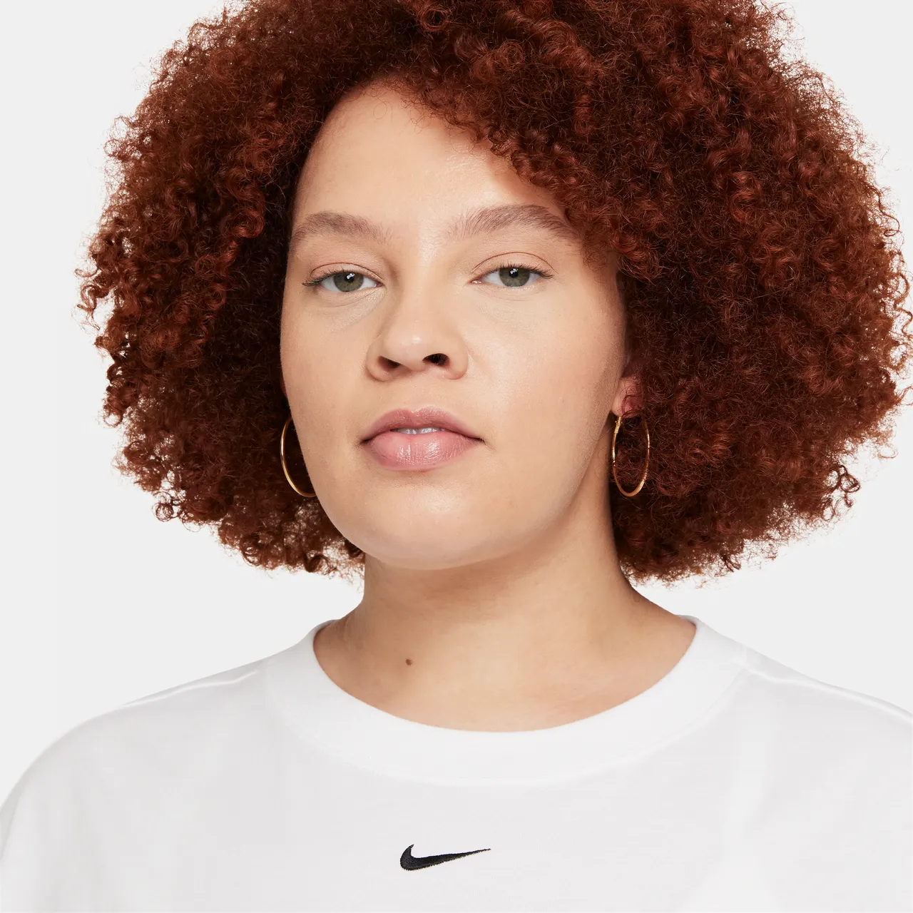 Nike Sportswear Essential Oversized damestop met korte mouwen (Plus Size) - Wit