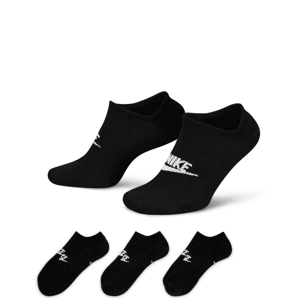 Nike Sportswear Everyday Essentials Onzichtbare sokken (3 paar) - Zwart