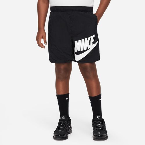 Nike Sportswear Geweven jongensshorts (ruimere maten) - Zwart