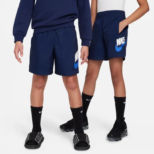 Nike Sportswear geweven kindershorts - Blauw