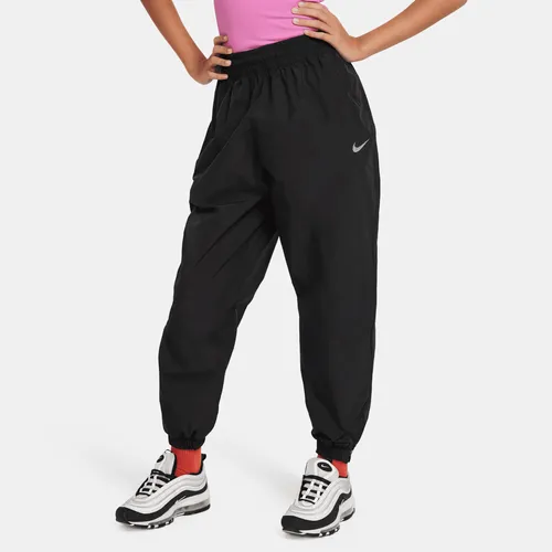 Nike Sportswear geweven meisjesbroek - Zwart