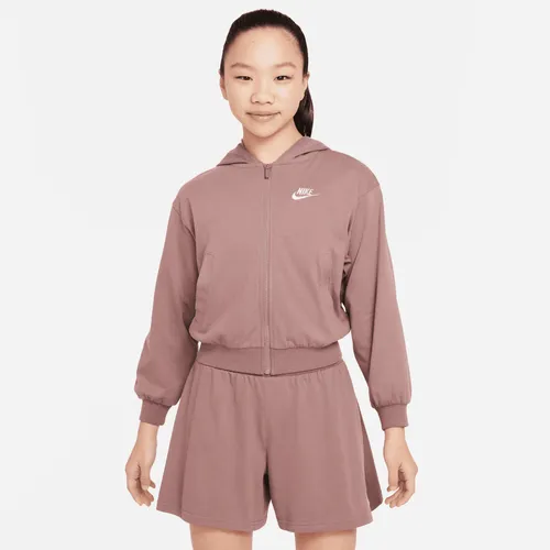 Nike Sportswear Hoodie met rits voor meisjes - Paars