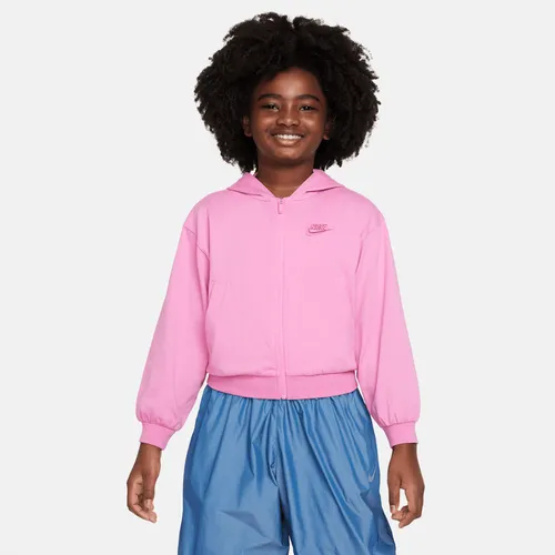 Nike Sportswear Hoodie met rits voor meisjes - Rood