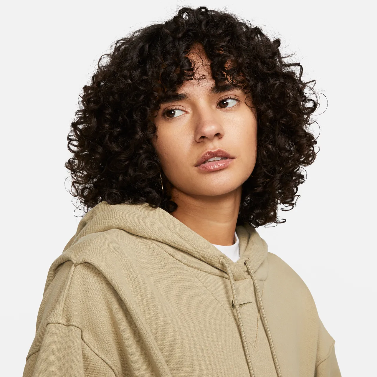 Nike Sportswear Modern Fleece Oversized hoodie van sweatstof voor dames - Bruin