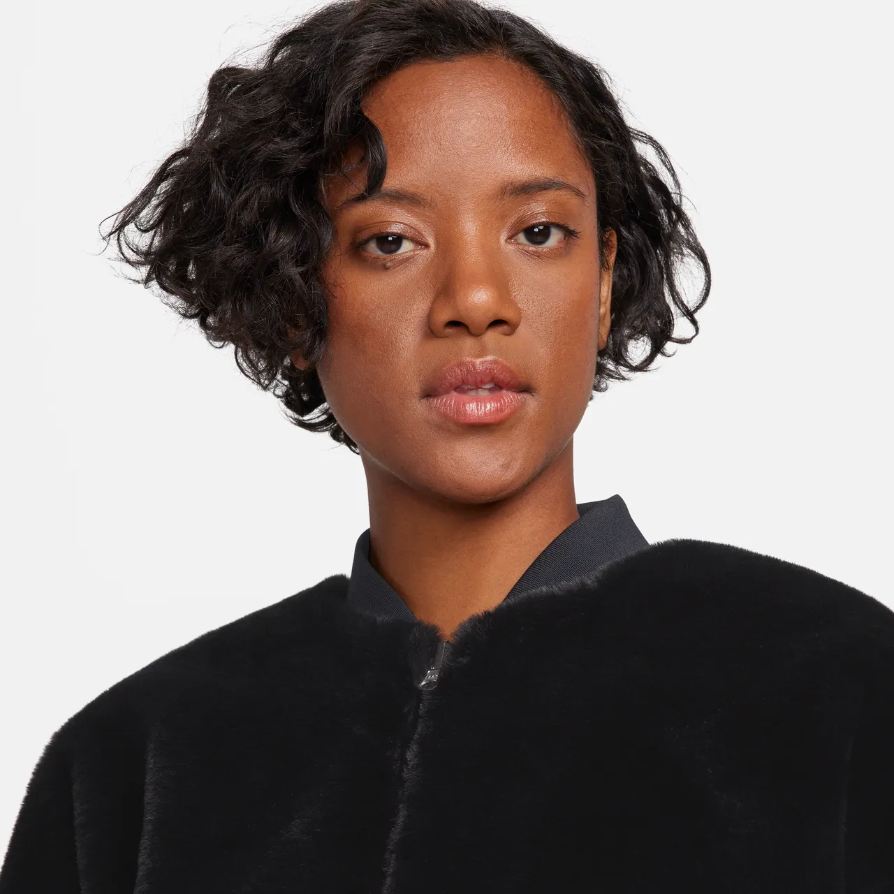 Nike Sportswear omkeerbaar bomberjack met imitatiebont voor dames - Zwart