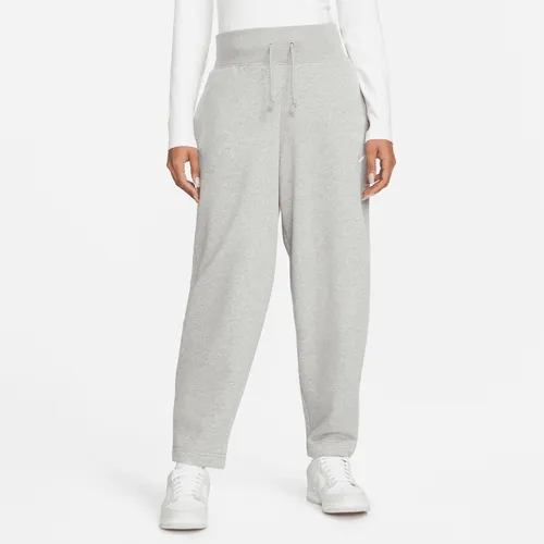 Nike Sportswear Phoenix Fleece 7/8-joggingbroek met hoge taille en rondingen voor dames - Grijs