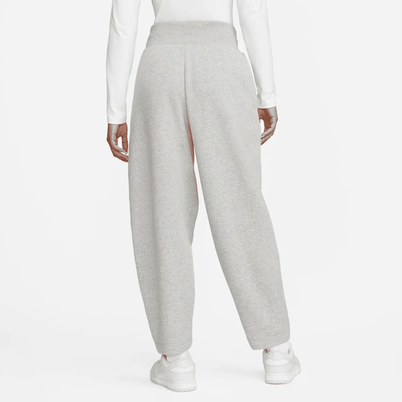 Nike Sportswear Phoenix Fleece 7/8-joggingbroek met hoge taille en rondingen voor dames - Grijs