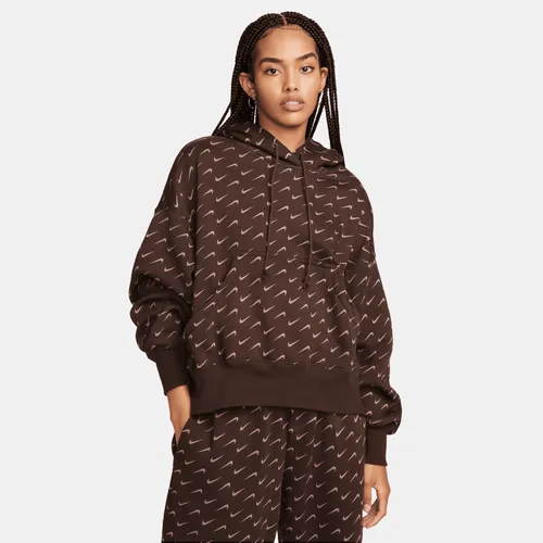 Nike Sportswear Phoenix Fleece extra oversized hoodie met print voor dames - Bruin