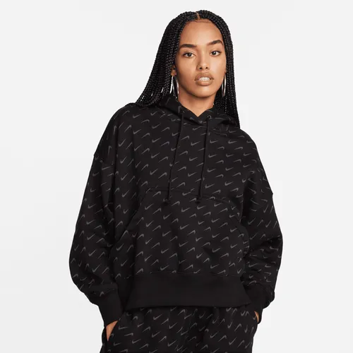 Nike Sportswear Phoenix Fleece extra oversized hoodie met print voor dames - Zwart