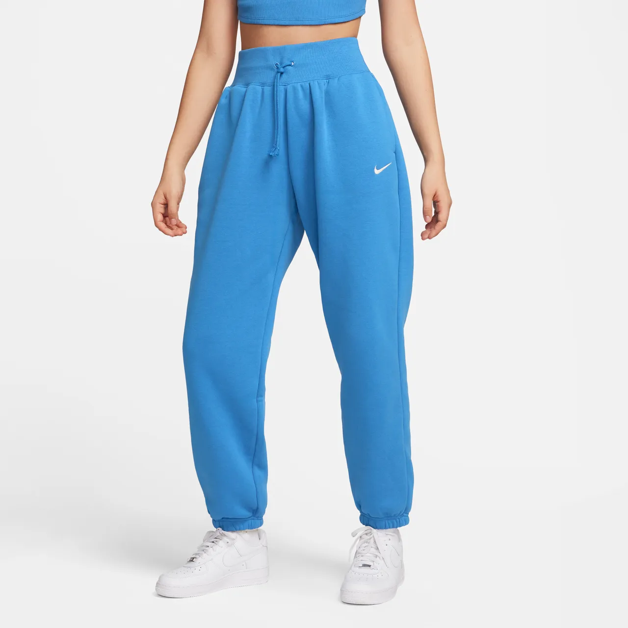 Nike Sportswear Phoenix Fleece Oversized joggingbroek met hoge taille voor dames - Blauw