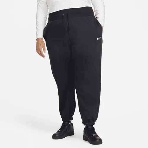 Nike Sportswear Phoenix Fleece Oversized joggingbroek met hoge taille voor dames (Plus Size) - Zwart