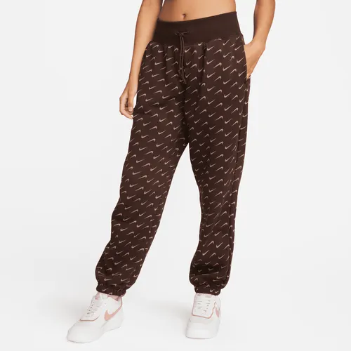 Nike Sportswear Phoenix Fleece oversized joggingbroek met print voor dames - Bruin
