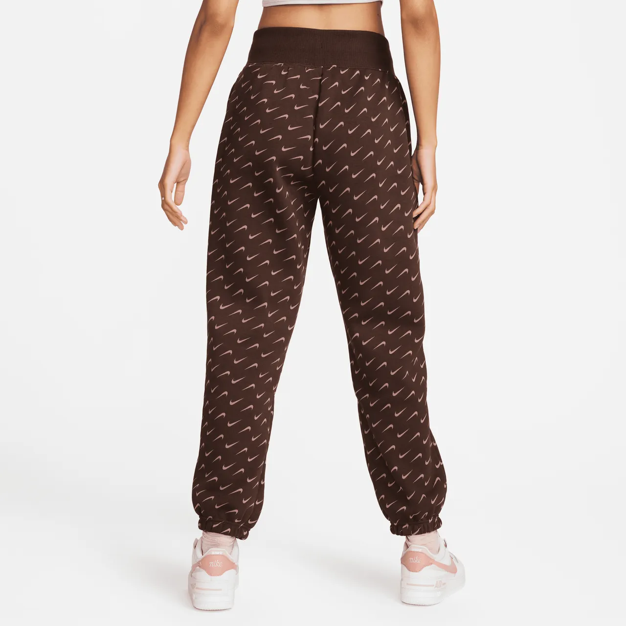 Nike Sportswear Phoenix Fleece oversized joggingbroek met print voor dames - Bruin