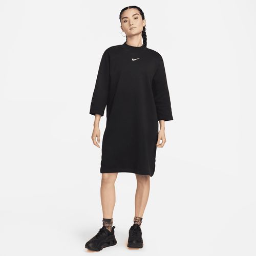 Nike Sportswear Phoenix Fleece Ruimvallende jurk met 3/4-mouwen - Zwart