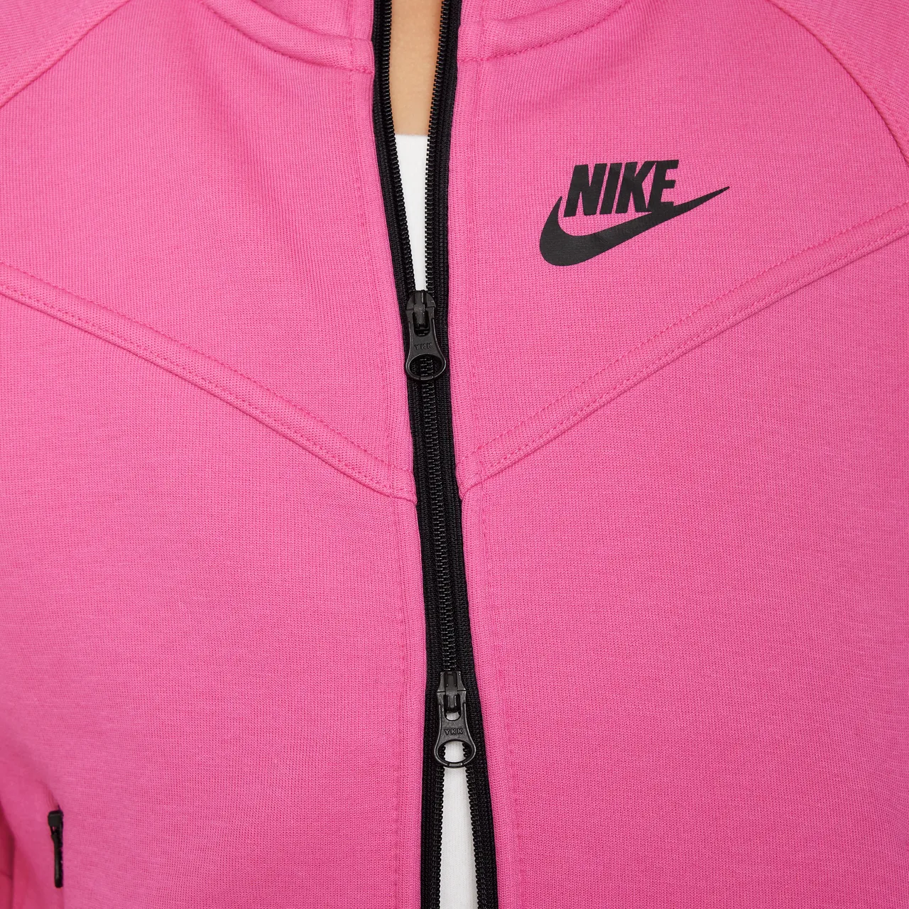 Nike Sportswear Tech Fleece Hoodie met rits over de hele lengte voor meisjes - Roze