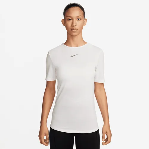 Nike Swift Wool Dri-FIT hardlooptop met korte mouwen voor dames - Wit