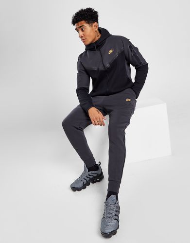 Nike Tech Fleece Joggers, Dark Smoke Grey/Metallic Gold