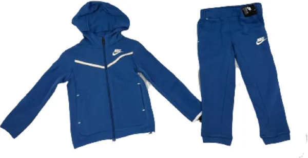 Nike - Tech Kleuterpak - Trainingspak - Blauw - Polyester - 6-7 Jaar