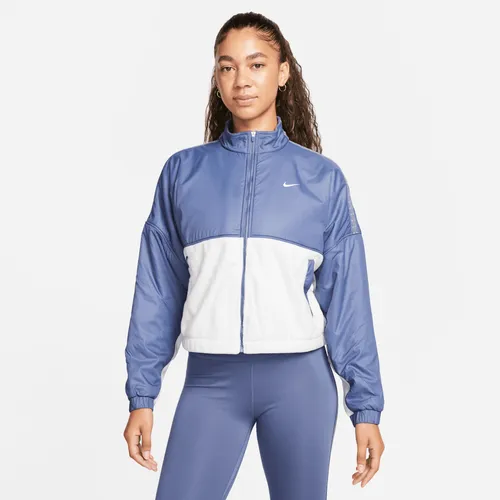 Nike Therma-FIT One damesjack van fleece met rits over de hele lengte - Blauw