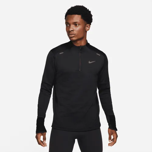 Nike Therma-FIT Repel Hardlooptop met korte rits voor heren - Zwart