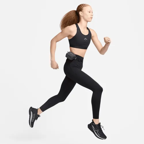 Nike Trail Go 7/8-legging met hoge taille, zakken en complete ondersteuning voor dames - Zwart