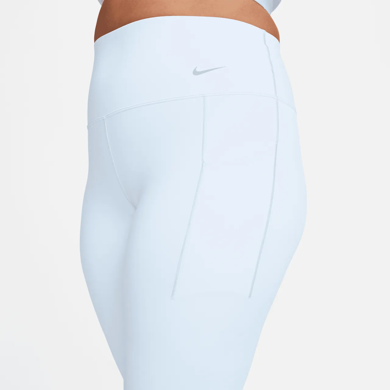 Nike Universa 7/8-legging met hoge taille, zakken en medium ondersteuning voor dames - Blauw