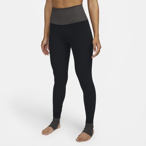 Nike Yoga Dri-FIT Luxe 7/8-legging met hoge taille en kleurblokken voor dames - Zwart