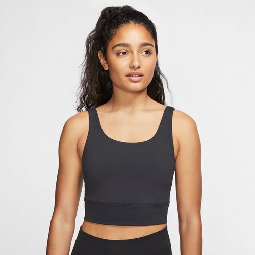 Nike Yoga Luxe Croptop van Infinalon voor dames - Zwart