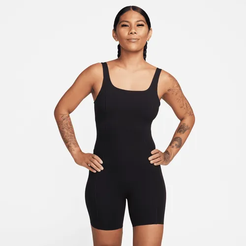 Nike Zenvy Dri-FIT korte bodysuit voor dames - Zwart